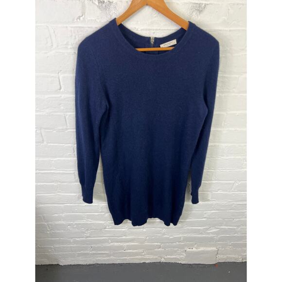 Equipment Women's Crewneck Sweater Mini Dress Long Sleeve Navy Blue Size Small - Picture 3 of 6
